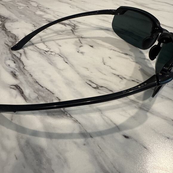 Authentic Maui Jim MJ-412 - 02 Polarized Wrap Sport Sunglasses Men Pre-Owned - Picture 3 of 9